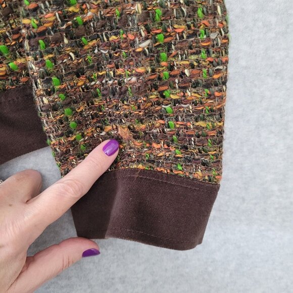 Talbots Womens Tweed Blazer Old Money Jacket Sz 8 Velvet Autumn Capsule Workwear - Picture 6 of 13